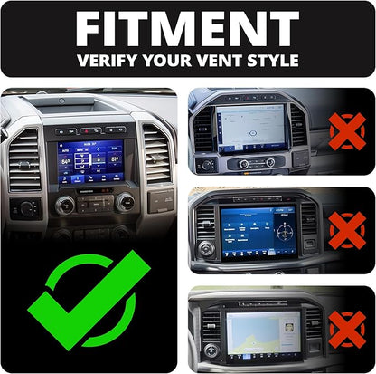Tackform Link Vent Mount Universal Magnetic Phone Holder Compatible with 2015-2020 Ford F-150, 2017-2021 Super Duty, and 2018-2021 Expedition | Aluminum Base, Short Reach | NOT Compatible With MagSafe