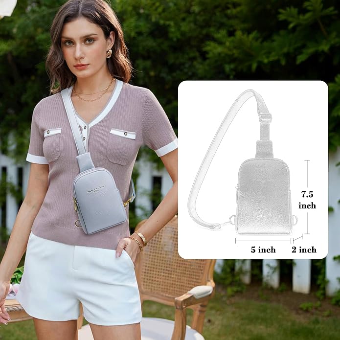INICAT Small Sling Bag for Women Everyday & Travel Crossbody Bags Lightweight Cross Body Purses Vegan Leather