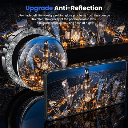 WSKEN for Samsung Galaxy S26 Ultra Camera Lens Protector - Ultra Thin Case Friendly, 9H Shatterproof Tempered Glass with Anti Scratch Metal Circle Camera Screen Protector Cover Accessories, G Black