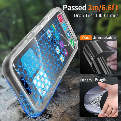 Cozycase for iPhone 16 Pro Max Case Waterproof - 360 Heavy Duty with Screen/Camera Protector Shockproof IP68 Underwater Dustproof Water Dust Shock Proof Full Body/Front and Back Case Frosted Clear