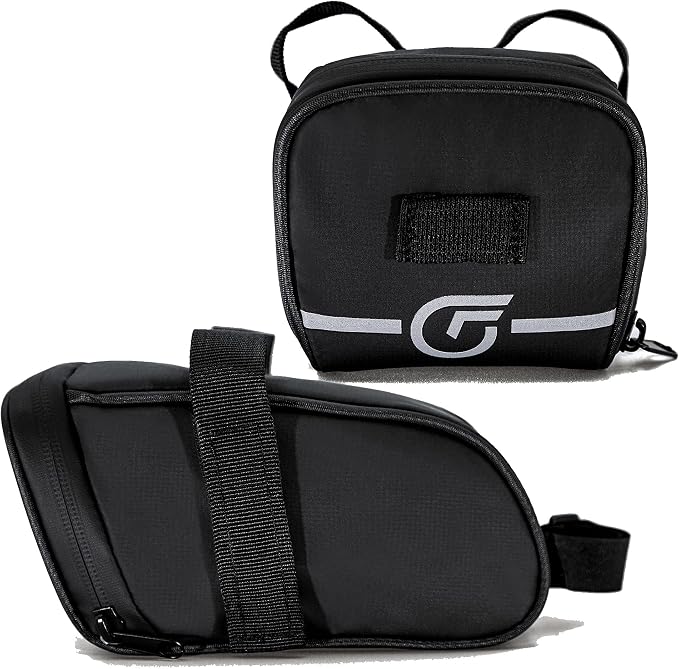 Cycle Factor Waterproof Bike Saddlebag Big Kahuna Under Seat Pouch for Mountain, Beach or Road Bikes - Fits Mobile Phones, Reflective Lining, Interior Pocket, Velcro Straps, High Shear Resistance