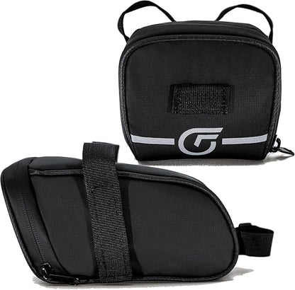 Cycle Factor Waterproof Bike Saddlebag Big Kahuna Under Seat Pouch for Mountain, Beach or Road Bikes - Fits Mobile Phones, Reflective Lining, Interior Pocket, Velcro Straps, High Shear Resistance
