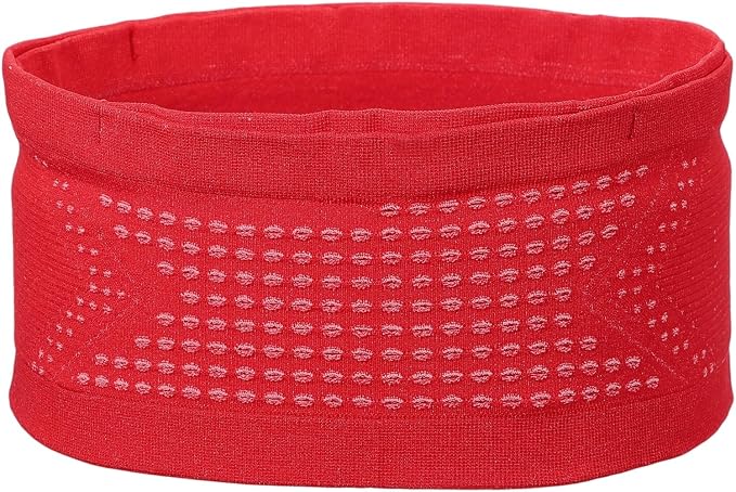 Slim Running Belt, Running Fanny Pack Phone Holder for Women Men Waist Bag Moisture Wicking Storage Belts Bag- Fitting for (Storage Phone-Travel- Sports- Hiking) Red & S