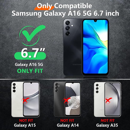 Red2Fire Designed for Samsung Galaxy A16 5G Case, [Military Grade Drop Protection] Non-Slip Heavy Duty Full Body Shockproof Protection Phone Case 6.7 inch,Green