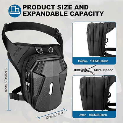 ISEYOU Thigh Bag, Motorcycle Leg Bag for Men Women, Drop Leg Bag with Removable Leg Straps, Multifunctional Gear Bags for Cycling Hiking Camping Fishing Travel Outdoor