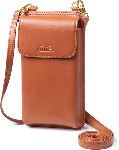 Claasico Crossbody Phone Purse for Women – RFID Phone Case Wallet w/Magnetic Closure & Separate Zipper Pocket Crossbody Bag
