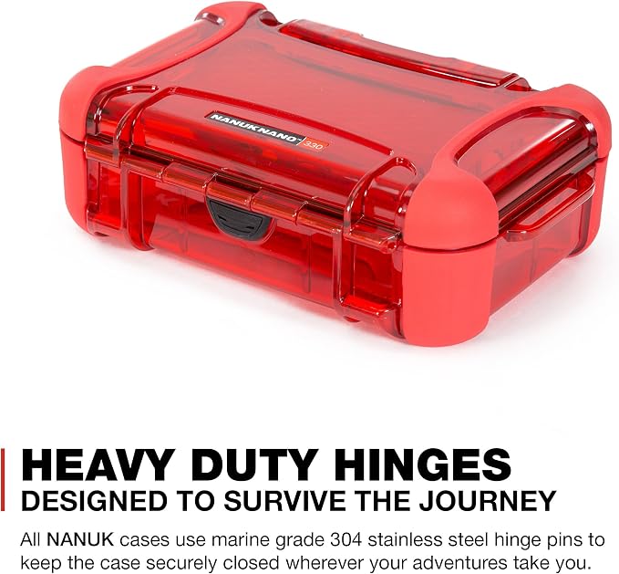 Nanuk 330-0009 Nano Series Waterproof Large Hard Case for Phones, Cameras and Electronics (Red)