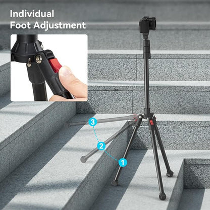 SmallRig Phone Tripod with Remote, 67" Tripod for Camera Reverse-Folding, Universal Tripod Stand for Pivo Auto Tracking Holder and Light, for Video, Vlog, Selfie and Live Stream, Encore PT-30 4363