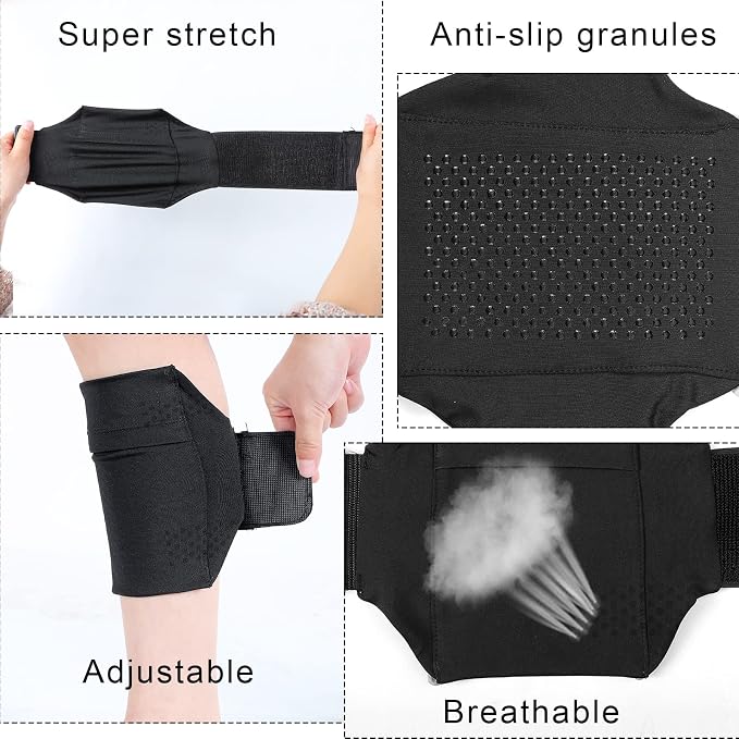 Bonuci 3 Pack Cell Phone Leg Strap Leg Phone Holder Calf Band Armband Ankle Wallet with Adjustable Non Slip Strap for Women Men Running, Walking, Equestrian, Motorcycle or Hiking