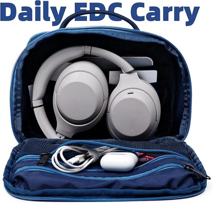 Accessories Bag & Tech Pouch | Organizer for Cables, Electronics & Everyday Essentials, Water-Repellent, Dual-Sided Padded