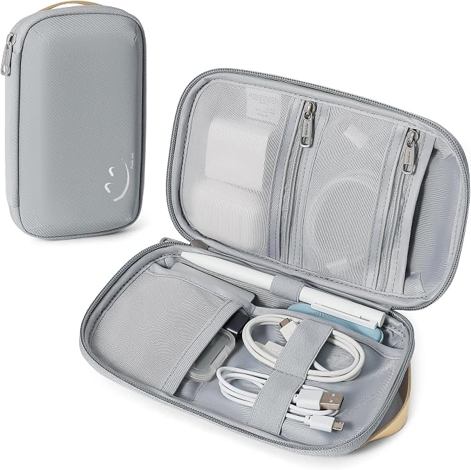 Travelkin Travel Cord Organizer, Cable Organizer For Electronic Accessories | Small electronics organizer,charger organizer travel case, lightweight tech pouch for Card,Usbs, travel essentials