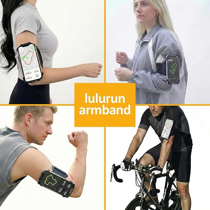Running Armband Phone Holder 360°Rotatable for iPhone 17/16/15/14/13 Pro Max Plus Samsung Galaxy S25/S24/S23 with Card Pocket for Gym Workout Exercising Hiking Cycling Walking Jogging