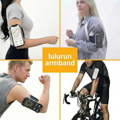 Running Armband Phone Holder 360°Rotatable for iPhone 17/16/15/14/13 Pro Max Plus Samsung Galaxy S25/S24/S23 with Card Pocket for Gym Workout Exercising Hiking Cycling Walking Jogging