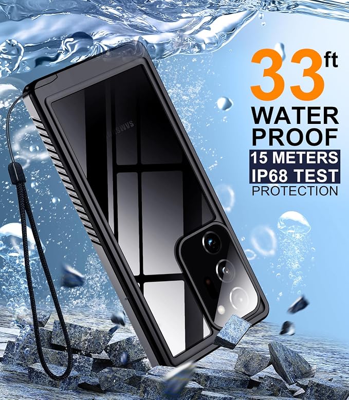 Temdan for Samsung Galaxy Note 20 Ultra Case Waterproof, [Military-Grade Drop Protection] [IP68 Underwater] Full Body Heavy Duty Rugged Shock-Proof Case for Note 20 Ultra 6.9''-Purple