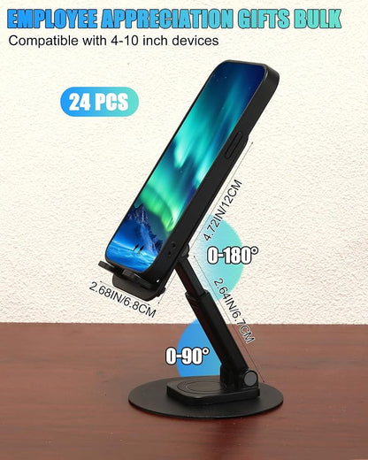 12 Pcs Employee Appreciation Gift Bulk Motivational Cell Phone Stand 360 Rotating Desk Accessory Quote “May You Be Proud of the Work You Do” for Workers Doctor Teachers Volunteers