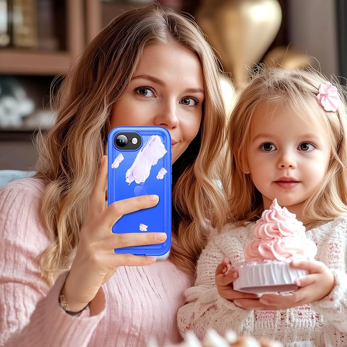 SPORTLINK for iPhone 16e/17e Waterproof Phone Case - Built in Screen & Camera Lens Protector,6.6FT Military Dropproof/Shockproof/Dustproof/IP68 Underwater for iPhone 16e/17e 6.1 inch Frosted Blue