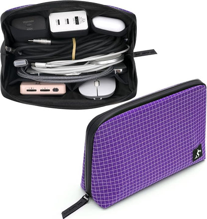 SIMTOP Cord Organizer Travel Small Tech Bag Pouch Case for Cords, Charger, Hard Drive, Power Bank – Water-Resistant Electronics Organizer, Small Portable Gadget Case for Travel