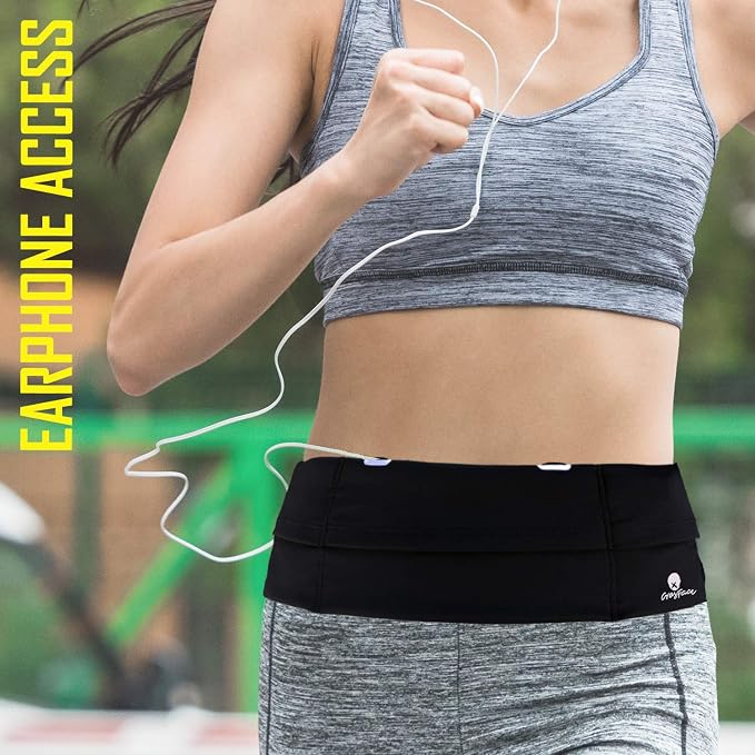Universal One Size Waist Pack, Black, Water Resistant, Secure Pockets, Comfortable Design