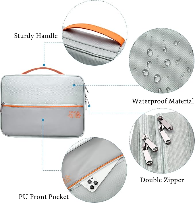 SELLYFELLY Electronics Travel Organizer, Double Layer Cable Organizer Bag Watreproof Electronics Accessories Storage Bag for Cord, Charger, Phone, Power Bank, Hard Drive