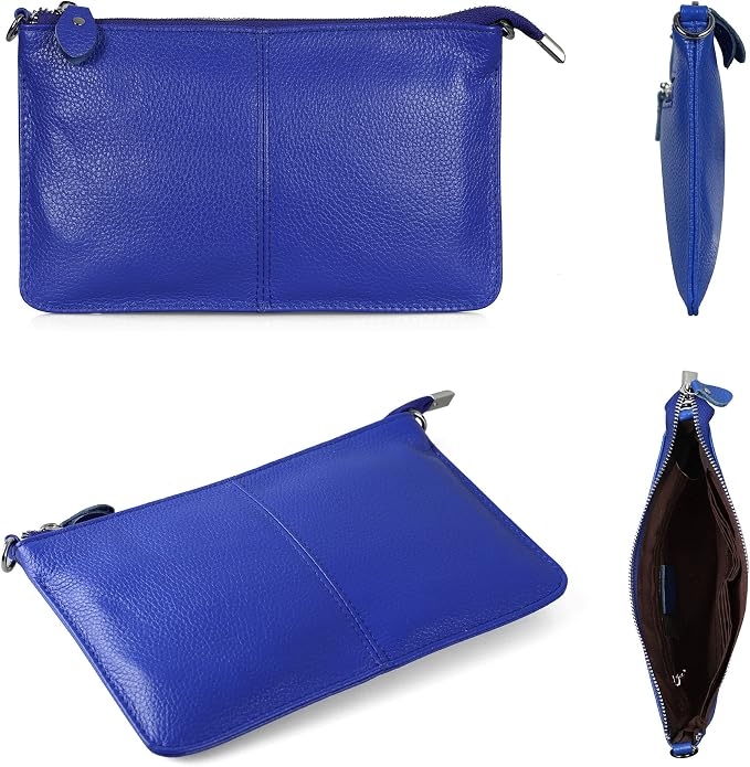 befen Genuine Leather Wristlet Clutch Wallet Purses Small Crossbody Bags for Women with RFID Blocking Card Slots