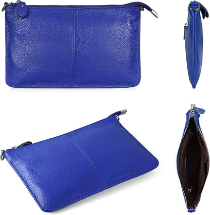 befen Genuine Leather Wristlet Clutch Wallet Purses Small Crossbody Bags for Women with RFID Blocking Card Slots