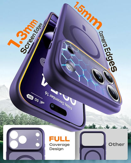 TOCOL for iPhone 17 Pro Max Case, Compatible with Magsafe Charger, Full Camera Protection, Translucent Matte for iPhone 17 Pro Max Phone Case 6.9 inch (Midnight Purple)
