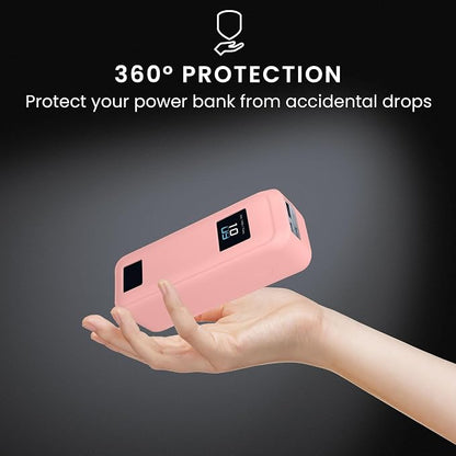 kwmobile Case Compatible with Anker Prime Power Bank 20000mAh 220W - Portable Powerbank Cover - External Battery Charger Bag, Shockproof - Dusty Pink