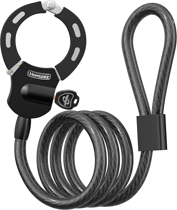 Electric Scooter Lock, Anti-Theft Cable Lock with Key, 39.37inch for E-Scooter, Electric Bike, Bicycle, Motorbikes