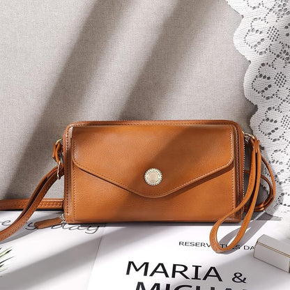 Peacocktion Crossbody Bags for Women RFID Wristlet Wallets Travel Vegan Leather Small Clutch Purses with Phone Pocket Zipper