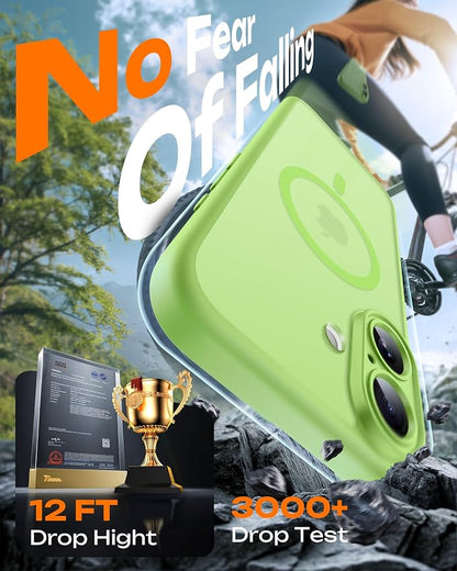 TOCOL for Phone 17 Case, Compatible with Magsafe Charger, Full Camera Protection, Drop Protection, Translucent Matte Phone Case for Phone 17 6.3 inch (Light Green)