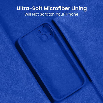 FireNova Designed for iPhone 15 Case, Silicone Upgraded [Camera Protection] Phone Case, Soft Anti-Scratch Microfiber Lining Inside, 6.1 inch, Klein Blue