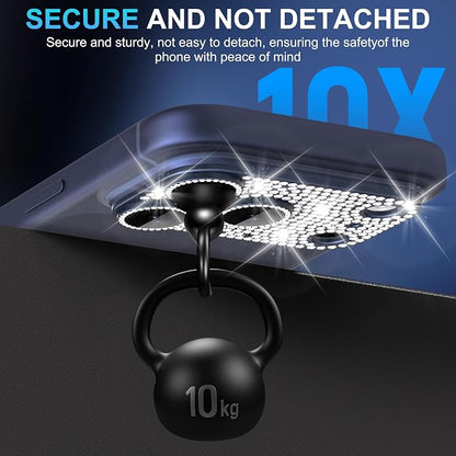 Suoman for iPhone 17 Pro Max Camera Lens Protector, [All-in-one Diamond] [Strong-Adhesion] Metal Frame Tempered Glass Camera Lens Cover -Blue