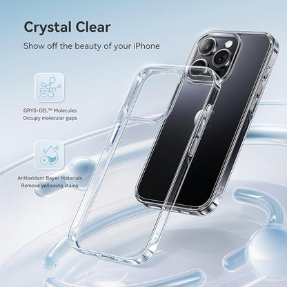 CASEKOO for iPhone 14 Pro Case Crystal Clear, [Never Yellow Technology] [Military-Grade Protection] Transparent Slim Cover Women Men 14 Pro Phone Case 6.1 inch, Clear