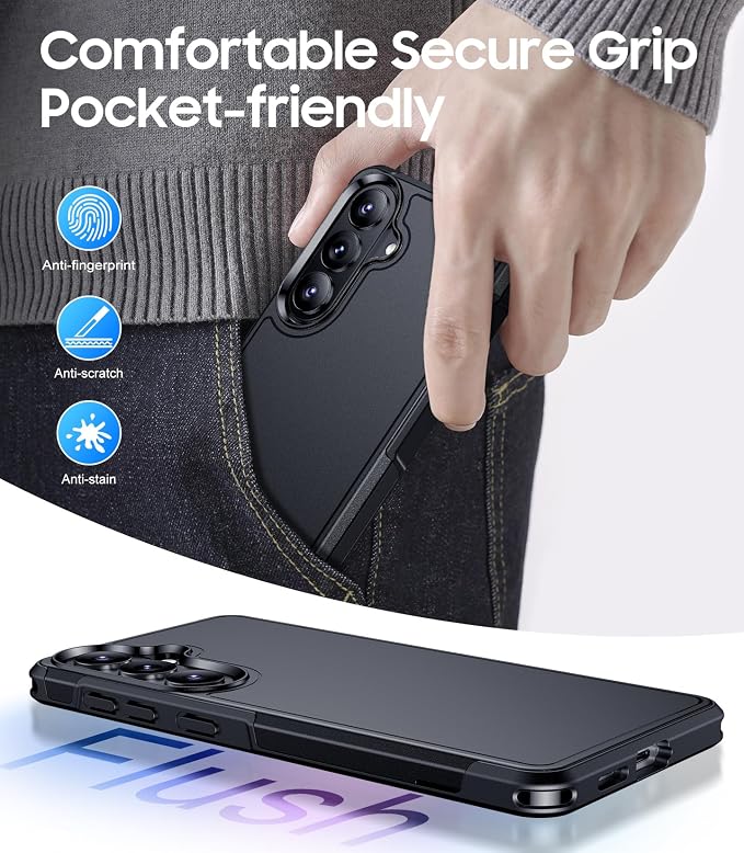 Red2Fire Magnetic for Samsung Galaxy S26 Case 6.3 Inch, [Military Grade Drop Protection][Compatible with MagSafe][Screen Protector] Heavy Duty Full Body Shockproof Non-Slip Phone Case, Black
