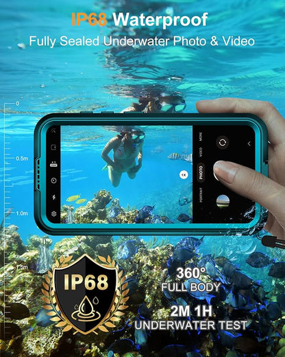 for Samsung Galaxy S25 Waterproof Case, [Fit for Magsafe] [IP68 Water Proof] [Built-in Screen Protector], Magnetic Heavy Duty Military Grade Rugged Phone Case for S 25 6.2", Teal