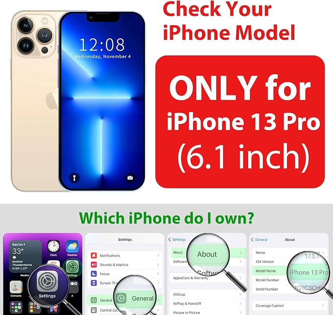 SPORTLINK for iPhone 13 Pro Waterproof Case - Full Body Shockproof Dustproof Phone Screen Protector Rugged Waterproof Case for iPhone 13 Pro 6.1 Inches Black/Frosted Clear