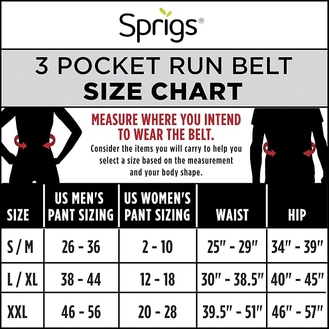 3 Pocket Adjustable Running Belt Waist Pack, Fanny Pack For Working Out With Sweat Resistant Backing, Holds All iPhone Models (Tie Dye/Black, Small/Medium)