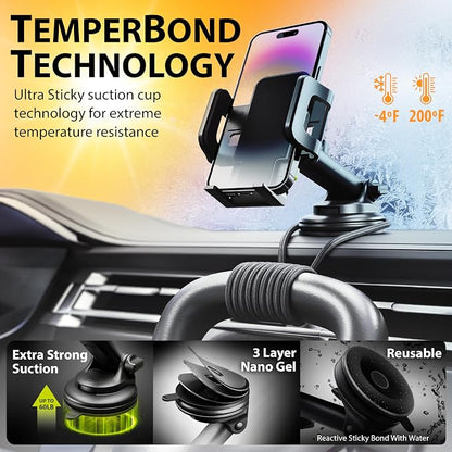 Bracketron TripGrip Series Cell Phone Mount Phone Holder for Car Dashboard Windshield Vent Expandable
