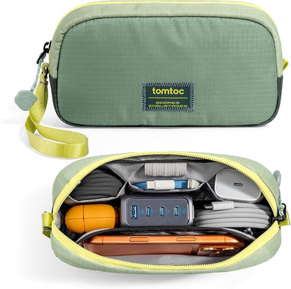 tomtoc Electronics Organizer Travel Case Performance, Cable Tech Pouch | Water Resistant Accessories Bag Carry Storage for Cord, Phone, Cables, Airpods, USB Flash Drive, Daily Items