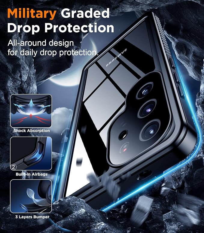 Temdan Designed for Samsung Galaxy S25 Ultra Case Waterproof, Built-in Lens & Screen Protector Military Grade Shockproof Dropproof IP68 Underwater Full Body Phone Case for Galaxy S25 Ultra 6.9"-Green