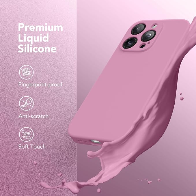 Magnetic for iPhone 16 Pro Max Case, Compatible with MagSafe, [Full Camera Protection][Screen Protector] Silicone Shockproof Protective Phone Case for iPhone 16 Pro Max 6.9", Blackcurrant