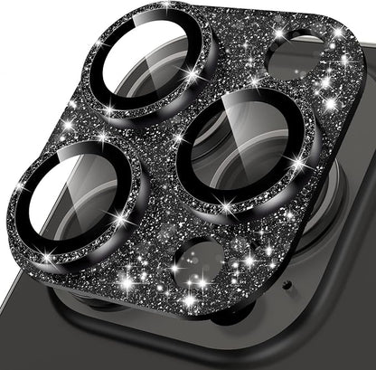 YWXTW for iPhone 14 Pro/iPhone 14 Pro Max Camera Lens Protector, [4TH Gen New Bling Design] Glitter Shiny Diamond Metal Ring Tempered Glass Back Camera Screen Protector Lens Cover (Graphite)