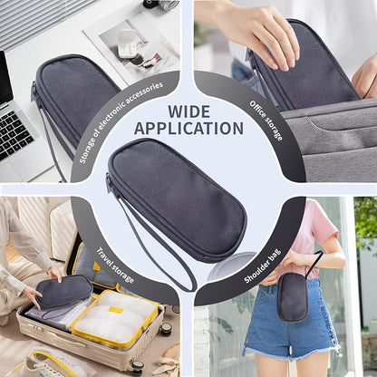 Electronics Organizer Travel Case, Cable Organizer Travel Essentials Tech Pouch,Suitable for Charger, Cable, Phone，Flash Drive,Black