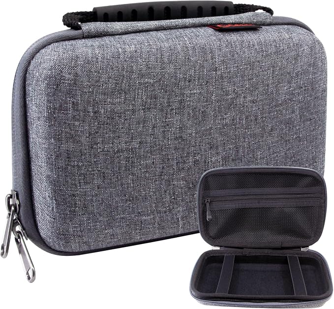 Cellet Hard EVA Case for External Hard Drive, Power Bank, Smartphones, Mesh Pockets (GRAY)
