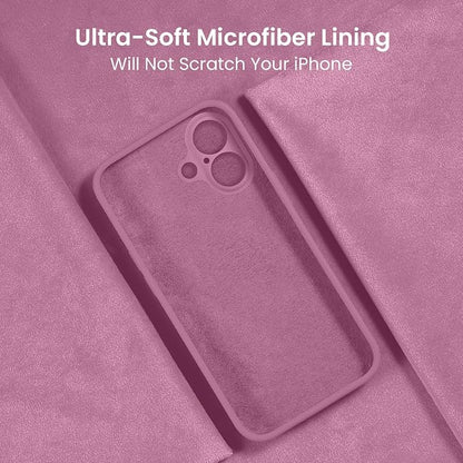 FireNova Designed for iPhone 16 Case, Silicone Upgraded [Camera Protection] Phone Case, Soft Anti-Scratch Microfiber Lining Inside, 6.1 inch, Lilac Purple