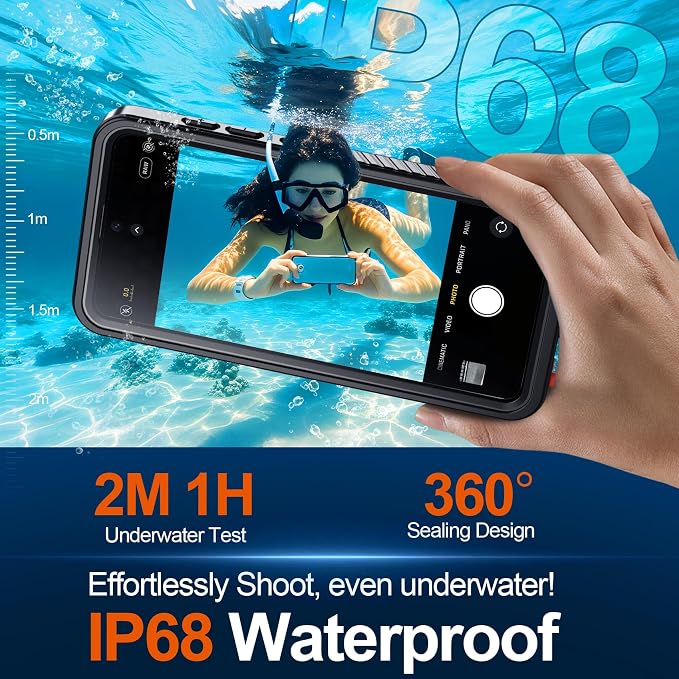 MOZOTER for Samsung Galaxy S26 Case Waterproof,[IPX8 Underwater Case][Full Body Shockproof & Military Dropproof] Built-in Screen Protector Clear Sound Quality for Samsung S26 6.2 inch-Black