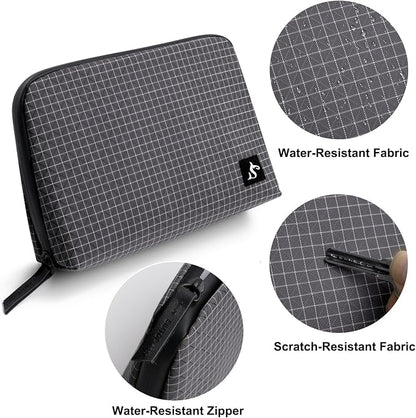 SIMTOP Cord Organizer Travel Small Tech Bag Pouch Case for Cords, Charger, Hard Drive, Power Bank – Water-Resistant Electronics Organizer, Small Portable Gadget Case for Travel
