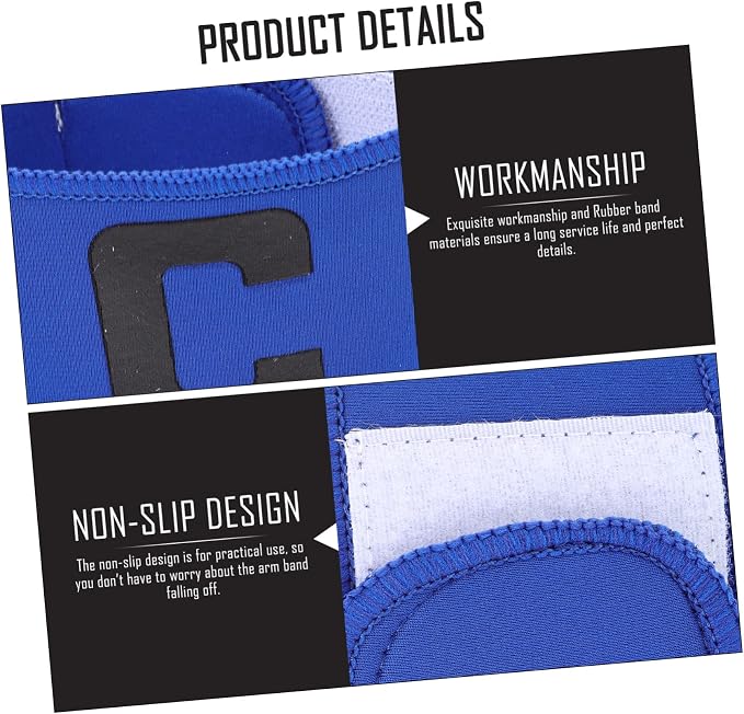 BESPORTBLE Arm Band for Adults Boys and Girls Captain's Label 3pcs Sports Match Armbands
