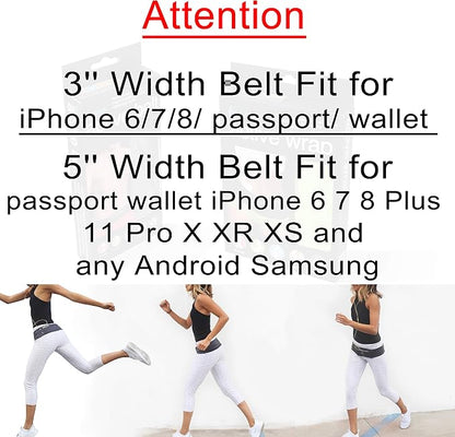 Unisex Running Belt Fanny Pack for iPhone X 6 7 8 Plus 11 12 13 Pro X XR XS, Runner Workout Belt Waist Pack for Women and Men Walking Fitness Jogging Travel