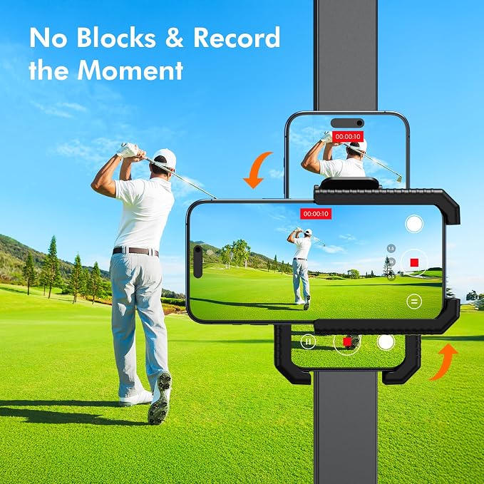 Magnetic Golf Cart Phone Holder, Rotatable Phone Mount Holder Compatible with iPhone/Galaxy/Smartphones, Golf Cart Accessories for EZGO Club Car Yamaha,Gift for Men Women